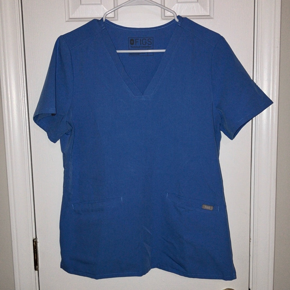 Figs Medium Casma Top in Ceil Blue
